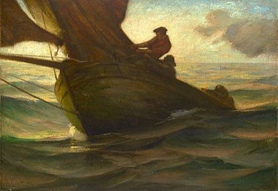 Fisherman Wrestling with a Sail, 1900