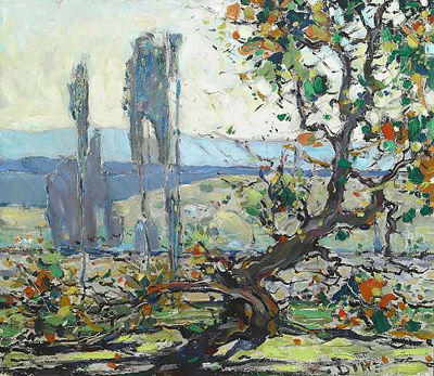 Old Oak by Phil Dike - Auction record, sale price, and art valuation. Compare with similar artists and explore comparable artworks.