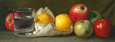Still Life of Apples, Pears, and a Glass of Water