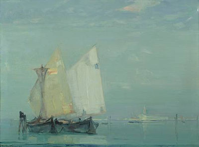 View of Ships near Venice