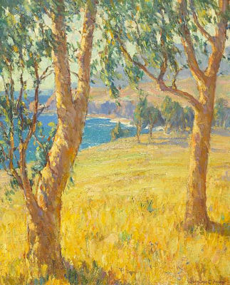 Eucalypti near Arch Beach, California by Benjamin Chambers Brown - Auction record, sale price, and art valuation. Compare with similar artists and explore comparable artworks.