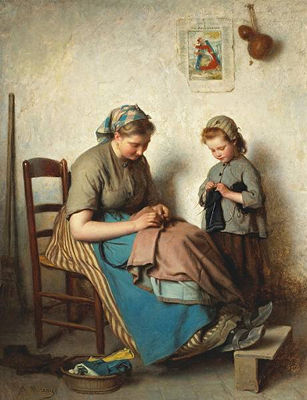 The knitting lesson