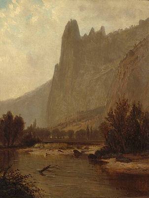A View Along the Merced River, Yosemite Valley, 1874