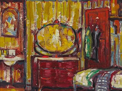 Interior of Gile's house on Chabot Road, Oakland