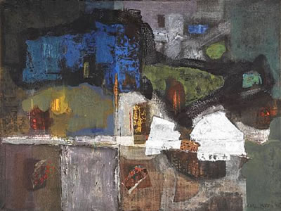 NIGHT WOODS, 1957 by Carl Morris - Auction record, sale price, and art valuation. Compare with similar artists and explore comparable artworks.