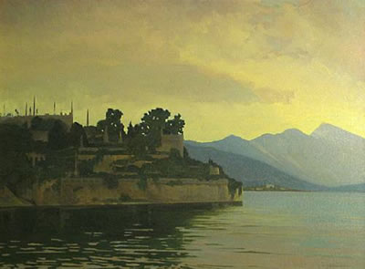 A VIEW OF ISOLA BELLA, LAGO MAGGIORE, ITALY