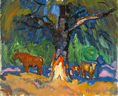 Sample artwork by Harold Davies (1891 - 1976), known for abstract expression, figure, genre - View similar artists and auction records