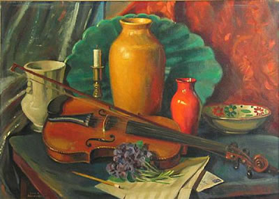 STILL LIFE WITH VIOLIN