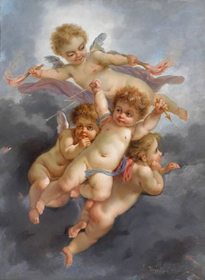 Putti in the clouds