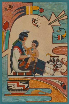 Depicting a mother and child; and "Water Serpent Dance" dated 1957 by Gilbert Benjamin Atencio - Auction record, sale price, and art valuation. Compare with similar artists and explore comparable artworks.
