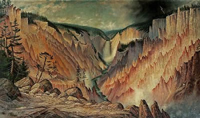Great Falls and Canyon of the Yellowstone, 1901 by James Everett Stuart - Auction record, sale price, and art valuation. Compare with similar artists and explore comparable artworks.