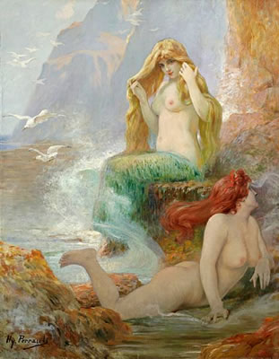 Mermaids by Henry Perrault - Auction record, sale price, and art valuation. Compare with similar artists and explore comparable artworks.
