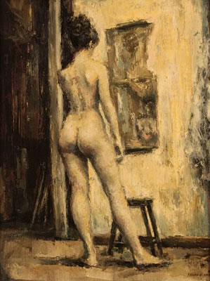 Standing female nude