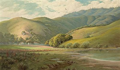 Farm at the base of the hills, Marin; Fence and rolling hills, Marin (a pair) by Jack Wisby - Auction record, sale price, and art valuation. Compare with similar artists and explore comparable artworks.