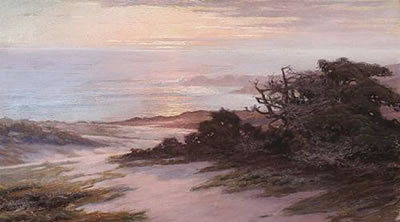 Sunset over the coast