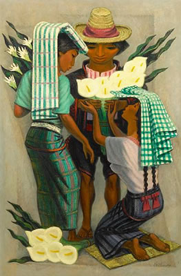 Flores (Women of Guatemala); Sunday Morning (a pair)