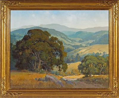 Cattle grazing amongst Marin oaks