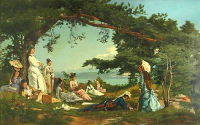 Sample artwork by Auguste Henri Berthoud (1829 - 1887), known for landscape painting - View similar artists and auction records