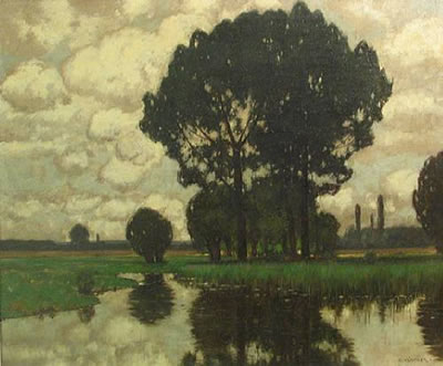 Trees and Reflections by Carl Kustner - Auction record, sale price, and art valuation. Compare with similar artists and explore comparable artworks.