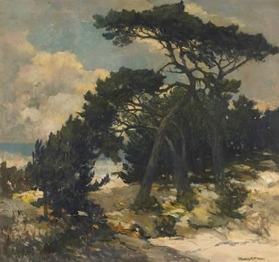 Cypress along the coast by Thomas McGlynn - Auction record, sale price, and art valuation. Compare with similar artists and explore comparable artworks.