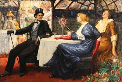 At the café