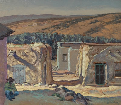 New Mexico village scene