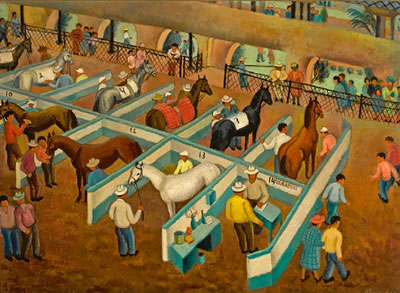 Saddling paddock