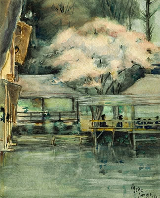 Cherry blossoms, Juniso, Japan