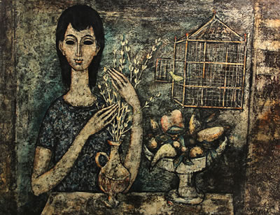 Sample artwork by Enrico Campagnola (1911 - 1984), known for nude female figure, botanical and fruit still-life painting and sculpture - View similar artists and auction records