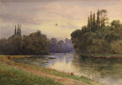 Twickenham Ferry by Frederick Charles Dixey - Auction record, sale price, and art valuation. Compare with similar artists and explore comparable artworks.