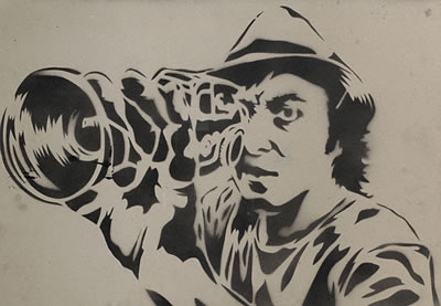 Portrait of Mr Brainwash: Self-portrait