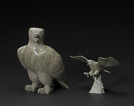 Two depictions of raptors