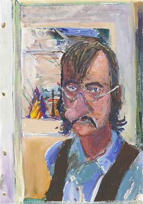 Portrait of William T Wiley: Self Portrait #1, 1977