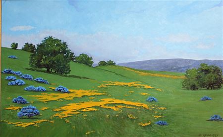 Sample artwork by Jesse Rasberry (1940 - 2023), known for landscape painting - View similar artists and auction records