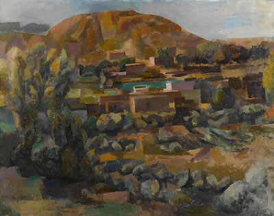 View of Santa Fe (Landscape) by Willard Ayer Nash - Auction record, sale price, and art valuation. Compare with similar artists and explore comparable artworks.