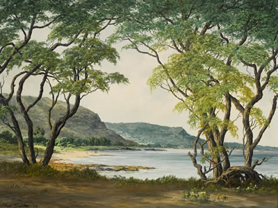 Nanakuli Beach looking toward Makua Valley