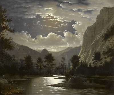 Moonlit river gorge by Fortunato Arriola - Auction record, sale price, and art valuation. Compare with similar artists and explore comparable artworks.