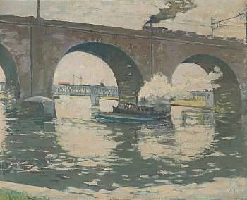 Sample artwork by John J Dull (1859 - 1949), known for landscape and marine painting, architecture - View similar artists and auction records