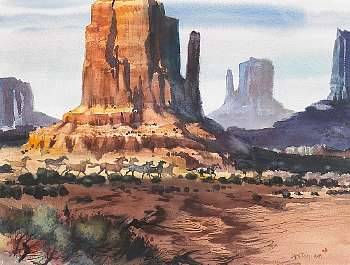 Galloping Mustangs, Monument Valley, Arizona