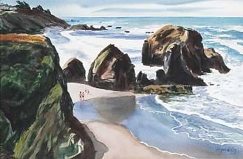 Bathers Along the Laguna Coast by Wayne La Com - Auction record, sale price, and art valuation. Compare with similar artists and explore comparable artworks.