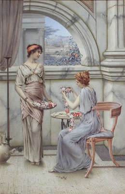 A garland for a Roman maiden by William Anstey Dollond - Auction record, sale price, and art valuation. Compare with similar artists and explore comparable artworks.