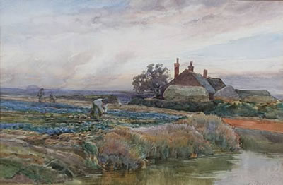 Potato pickers by Edward Davies - Auction record, sale price, and art valuation. Compare with similar artists and explore comparable artworks.