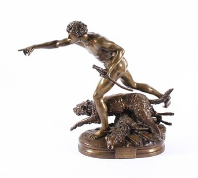 Au Loup !! by Louis Auguste Hiolin - Auction record, sale price, and art valuation. Compare with similar artists and explore comparable artworks.