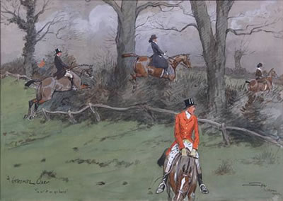"A Cottesmore Oxer. "Go at it or go home"" by Charles Johnson Payne - Auction record, sale price, and art valuation. Compare with similar artists and explore comparable artworks.