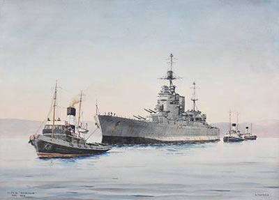Sample artwork by Eric Erskine Campbell Tufnell (1888 - 1978), known for sailing vessels, battleships, clipperships - View similar artists and auction records