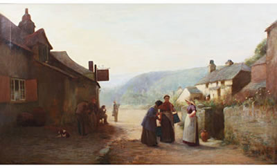 Outside an inn