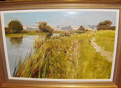 A river walk; a shooting scene (2) by John Haskins - Auction record, sale price, and art valuation. Compare with similar artists and explore comparable artworks.