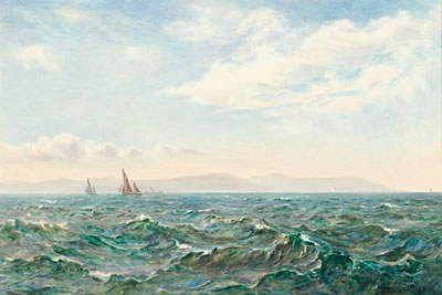 Fishing boats off the Isle of Man by James Aitken - Auction record, sale price, and art valuation. Compare with similar artists and explore comparable artworks.