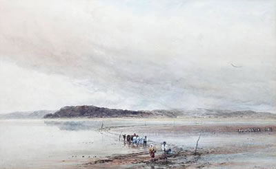 The path across the estuary by Josiah Wood Whymper - Auction record, sale price, and art valuation. Compare with similar artists and explore comparable artworks.