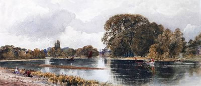A State barge on the Thames at Isleworth